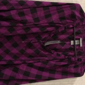 Black and purple blouse